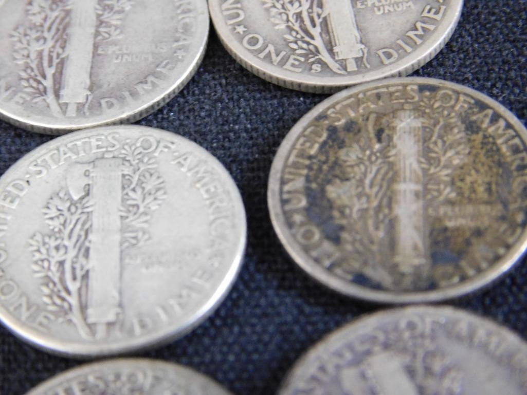 14 Mercury Silver Dimes - 14