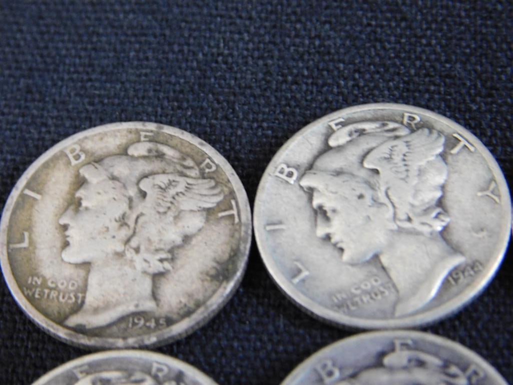 14 Mercury Silver Dimes - 3