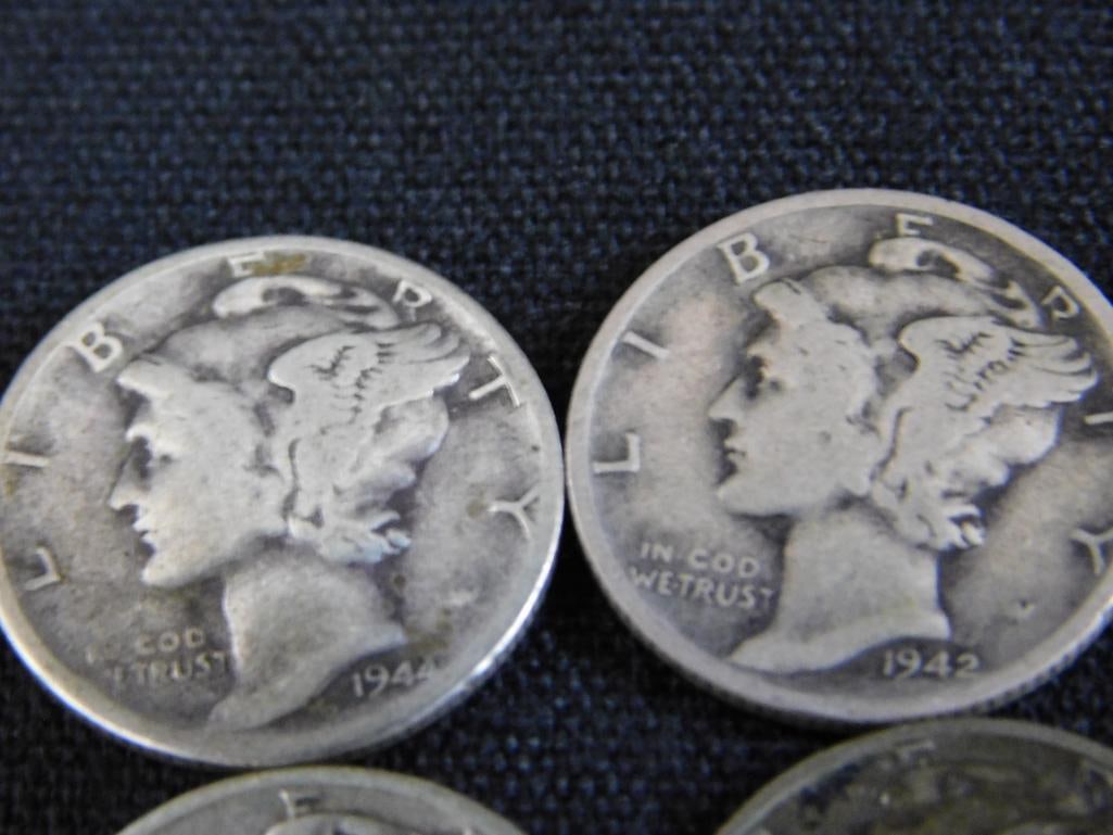 14 Mercury Silver Dimes - 4