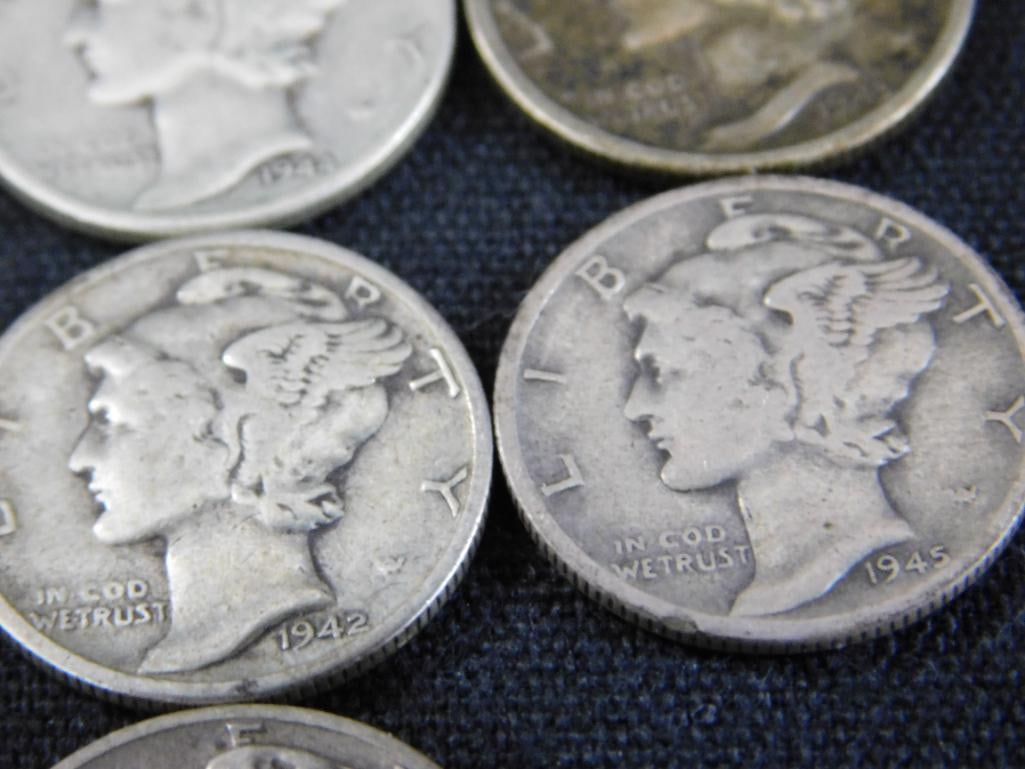 14 Mercury Silver Dimes - 8
