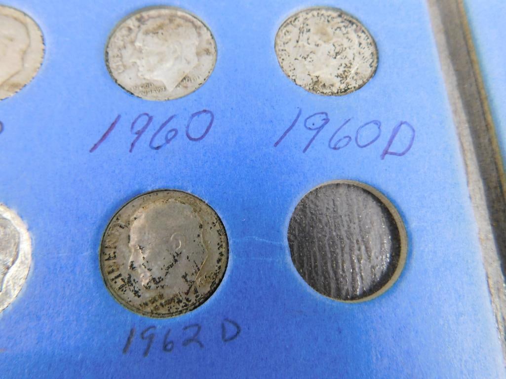 35 Roosevelt Silver Dimes - Pre 1964 - 10