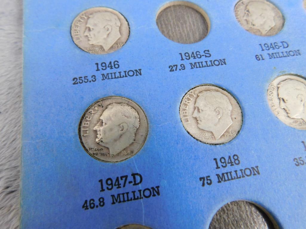 35 Roosevelt Silver Dimes - Pre 1964 - 2