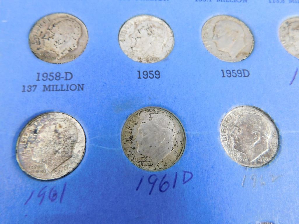 35 Roosevelt Silver Dimes - Pre 1964 - 9