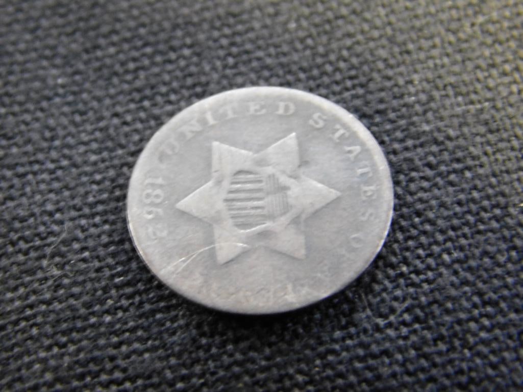 1850 Large Penny - 1854 French "Dix Centimes" - 1846 Large Penny - 1862 Indian Head Penny - 12