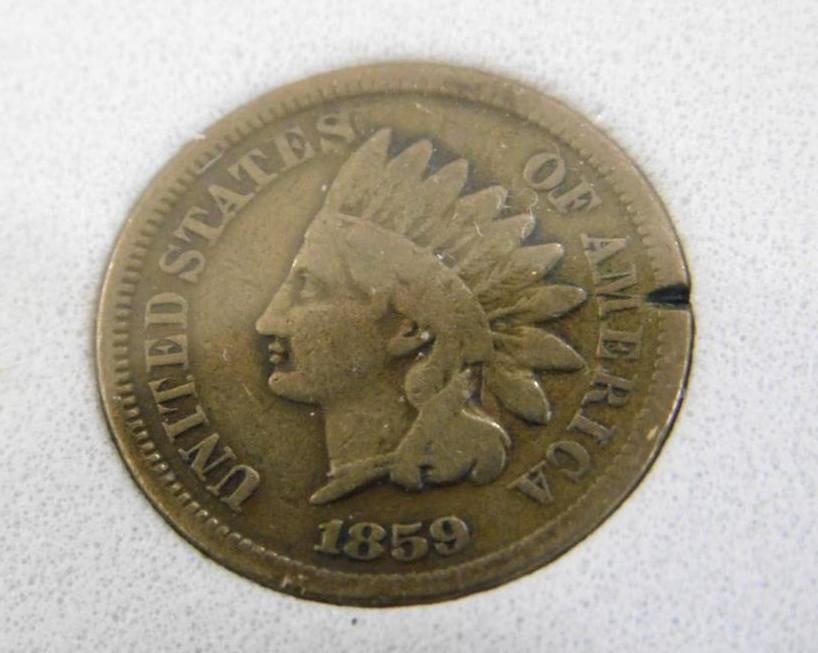 1859 Indian Head Penny XF - In Case: See Photos For Condition and Details