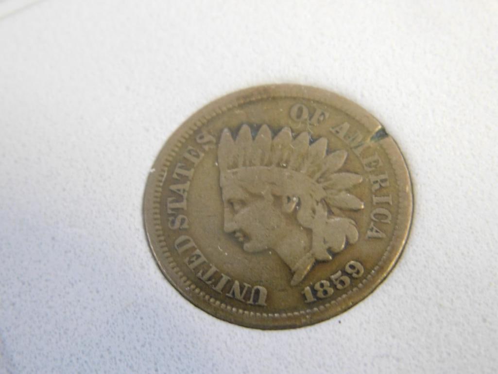1859 Indian Head Penny XF - In Case - 4