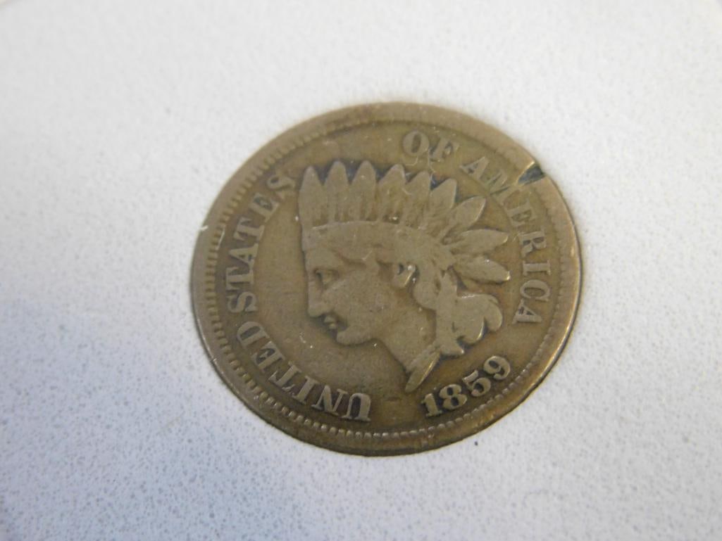 1859 Indian Head Penny XF - In Case - 5