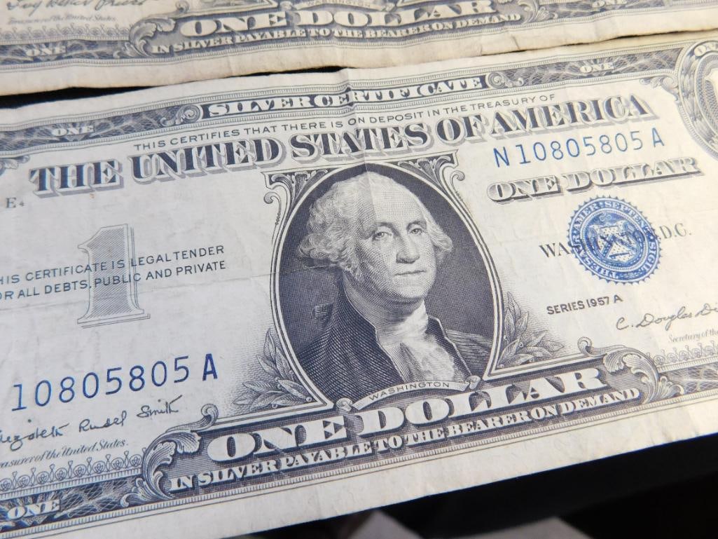 10 US 1$ Silver Certificates - 1957 - 11
