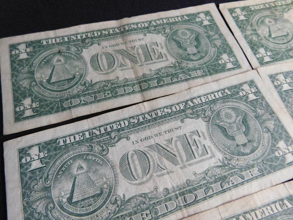 10 US 1$ Silver Certificates - 1957 - 13