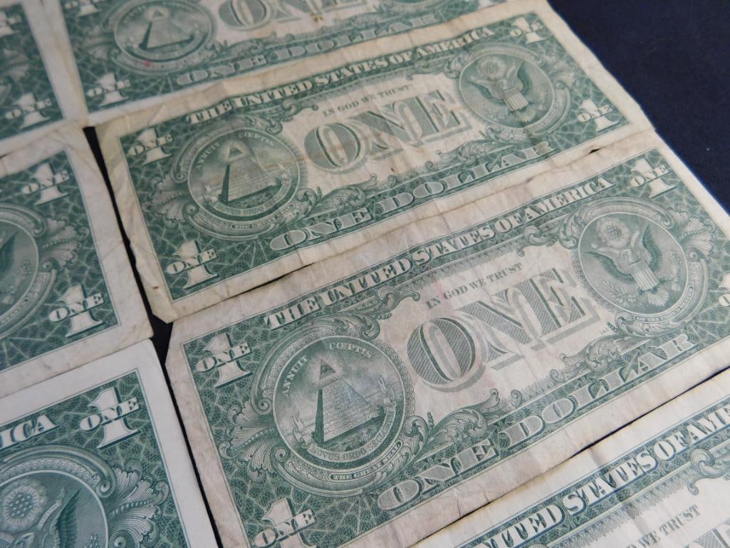 10 US 1$ Silver Certificates - 1957 - 16