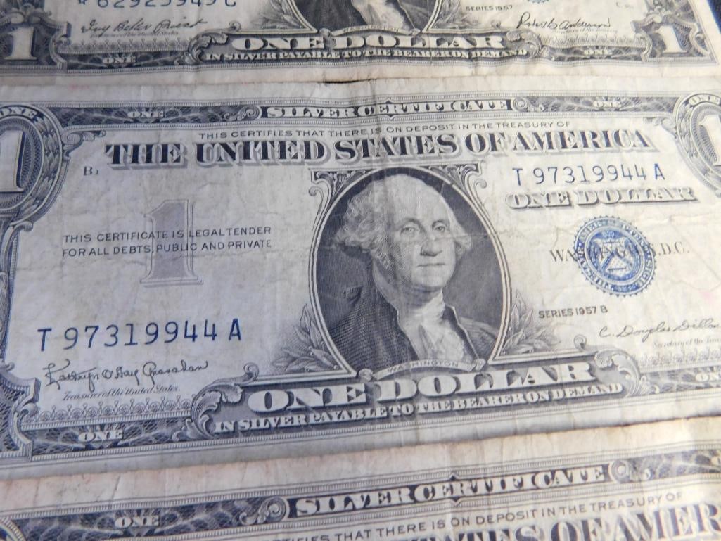 10 US 1$ Silver Certificates - 1957 - 5