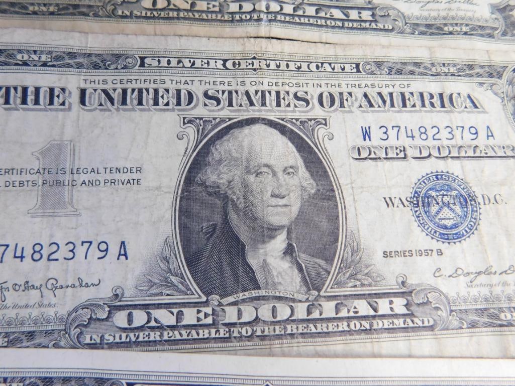 10 US 1$ Silver Certificates - 1957 - 6
