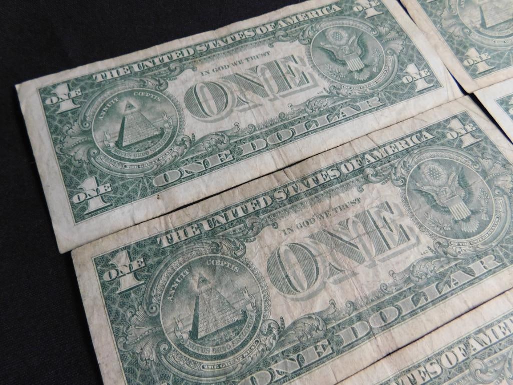10 US 1$ Silver Certificates - 1957 - 13