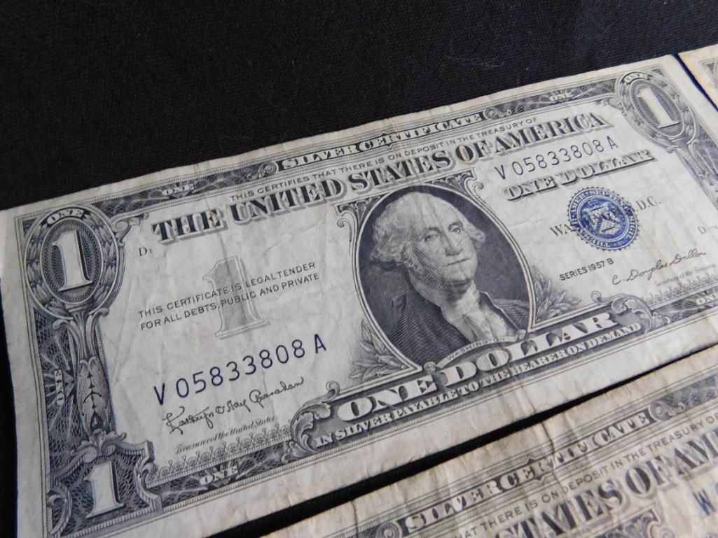 10 US 1$ Silver Certificates - 1957 - 2