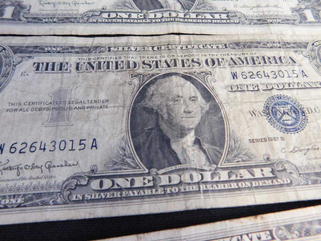 10 US 1$ Silver Certificates - 1957 - 4