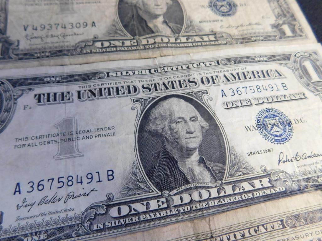 10 US 1$ Silver Certificates - 1957 - 5