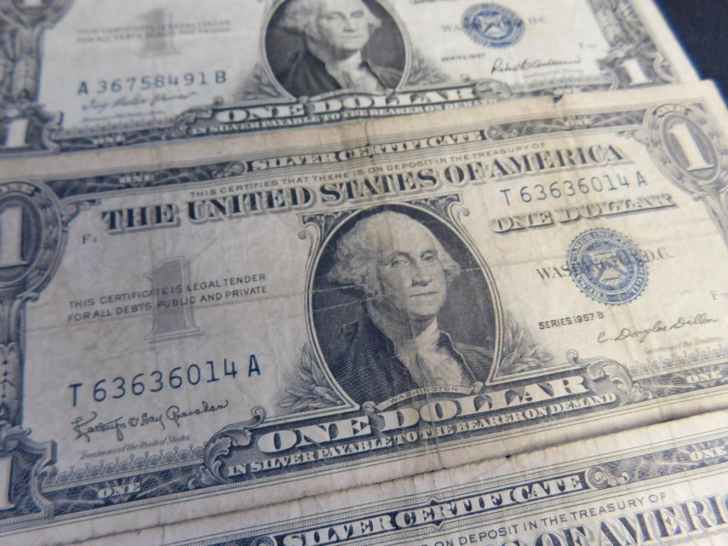 10 US 1$ Silver Certificates - 1957 - 7