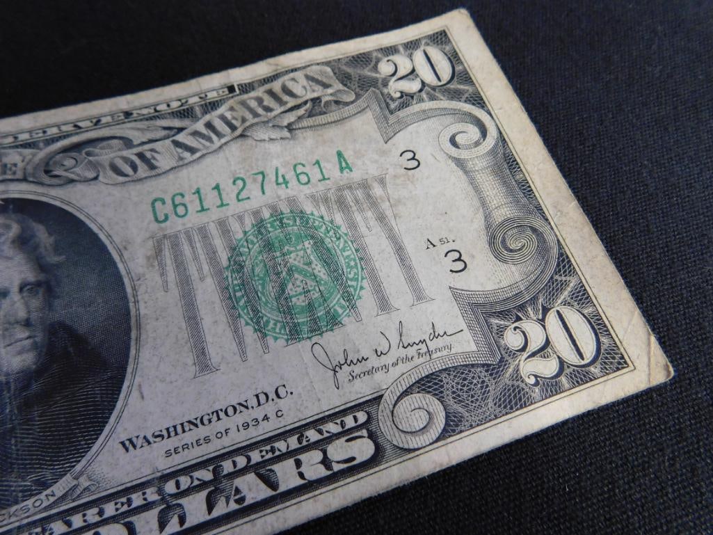 1934 20$ US Bank Note - 3