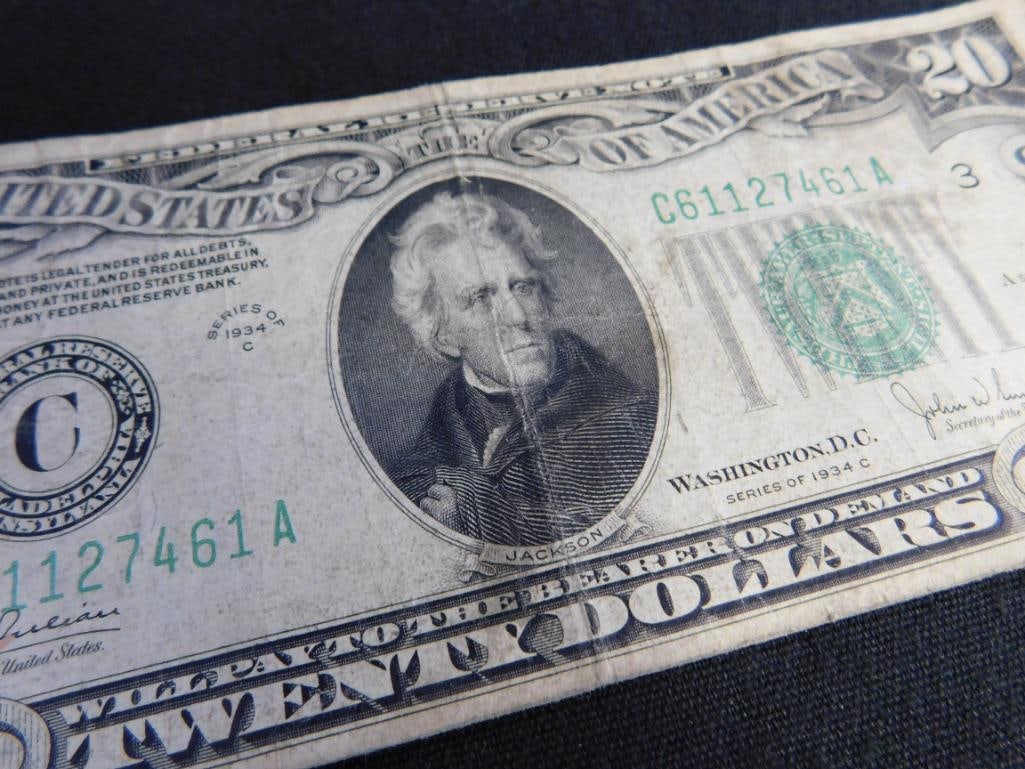 1934 20$ US Bank Note - 4