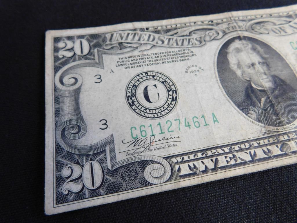 1934 20$ US Bank Note - 5