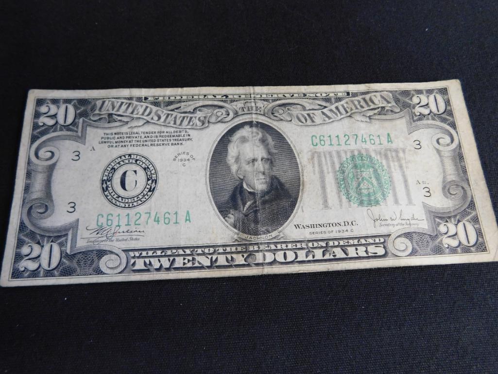 1934 20$ US Bank Note - 8