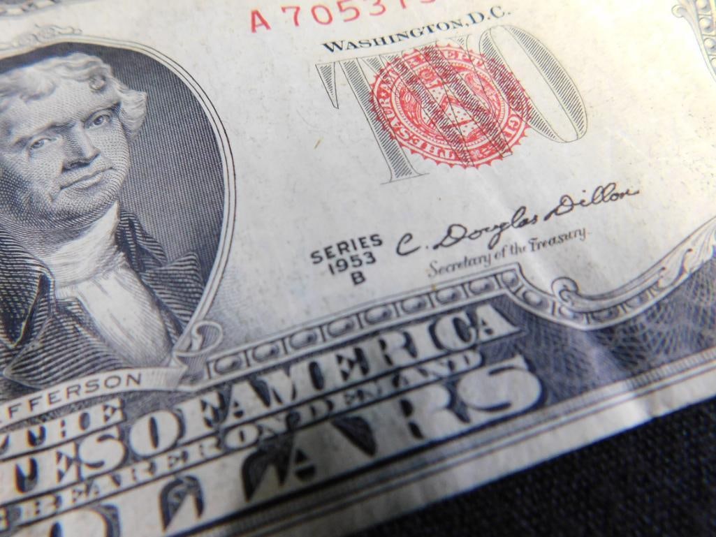 1953 Red Seal US 2$ Bank Note - 2