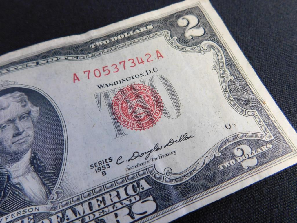 1953 Red Seal US 2$ Bank Note - 3