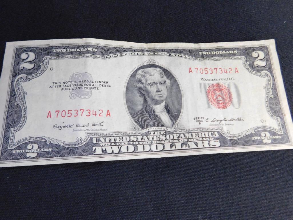 1953 Red Seal US 2$ Bank Note - 8