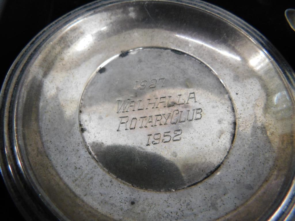 Tray Lot with Misc. Rotary Club Items - 38.48 Grams of Sterling Silver - 1958 Walhalla Rotary - 11