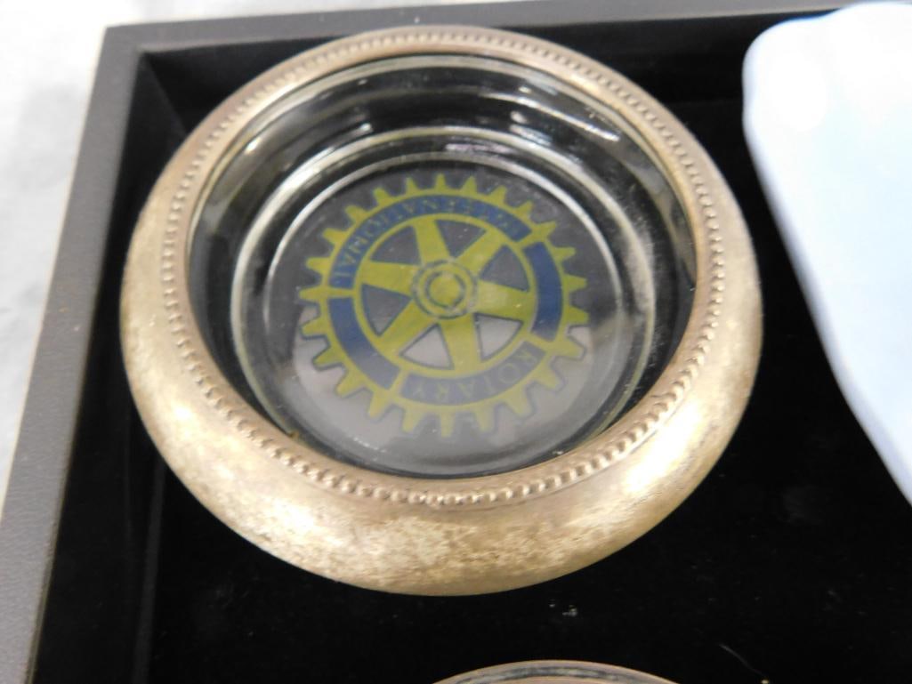 Tray Lot with Misc. Rotary Club Items - 38.48 Grams of Sterling Silver - 1958 Walhalla Rotary - 2