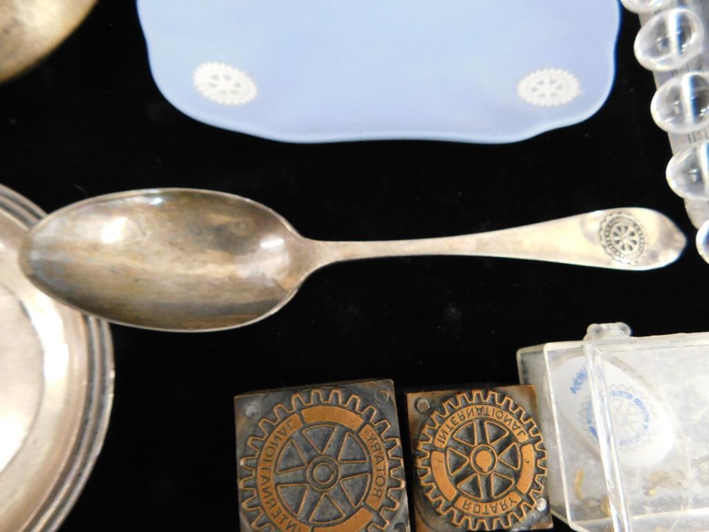 Tray Lot with Misc. Rotary Club Items - 38.48 Grams of Sterling Silver - 1958 Walhalla Rotary - 4