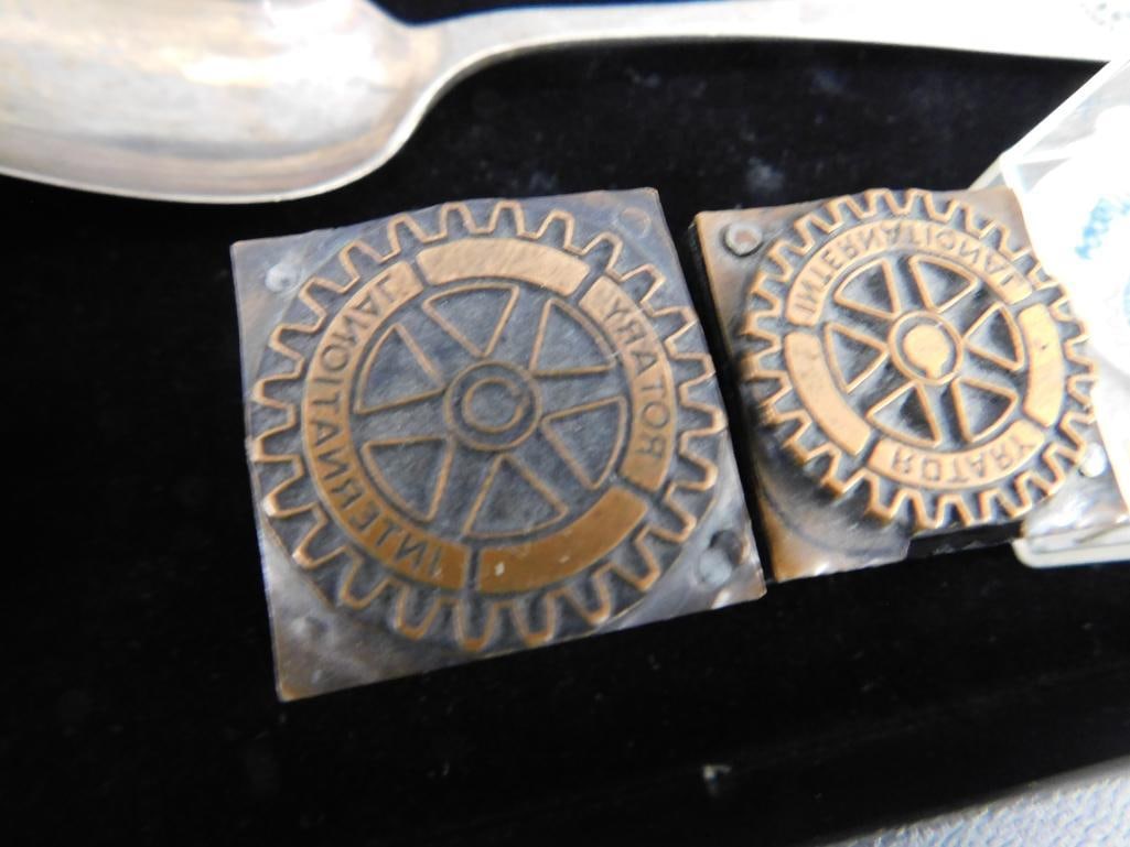 Tray Lot with Misc. Rotary Club Items - 38.48 Grams of Sterling Silver - 1958 Walhalla Rotary - 5