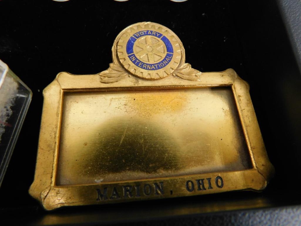 Tray Lot with Misc. Rotary Club Items - 38.48 Grams of Sterling Silver - 1958 Walhalla Rotary - 7