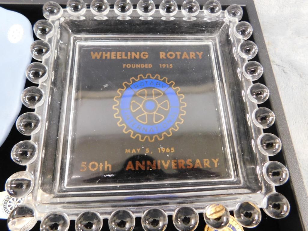 Tray Lot with Misc. Rotary Club Items - 38.48 Grams of Sterling Silver - 1958 Walhalla Rotary - 8