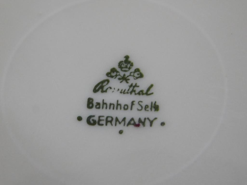 Sterling Silver Rimmed Rosenthal Porcelain Plates - 1-5" and 4-4.25" - 7