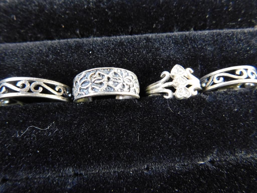 Sterling Silver - 4 Toe Rings - 8.48 Grams - 10