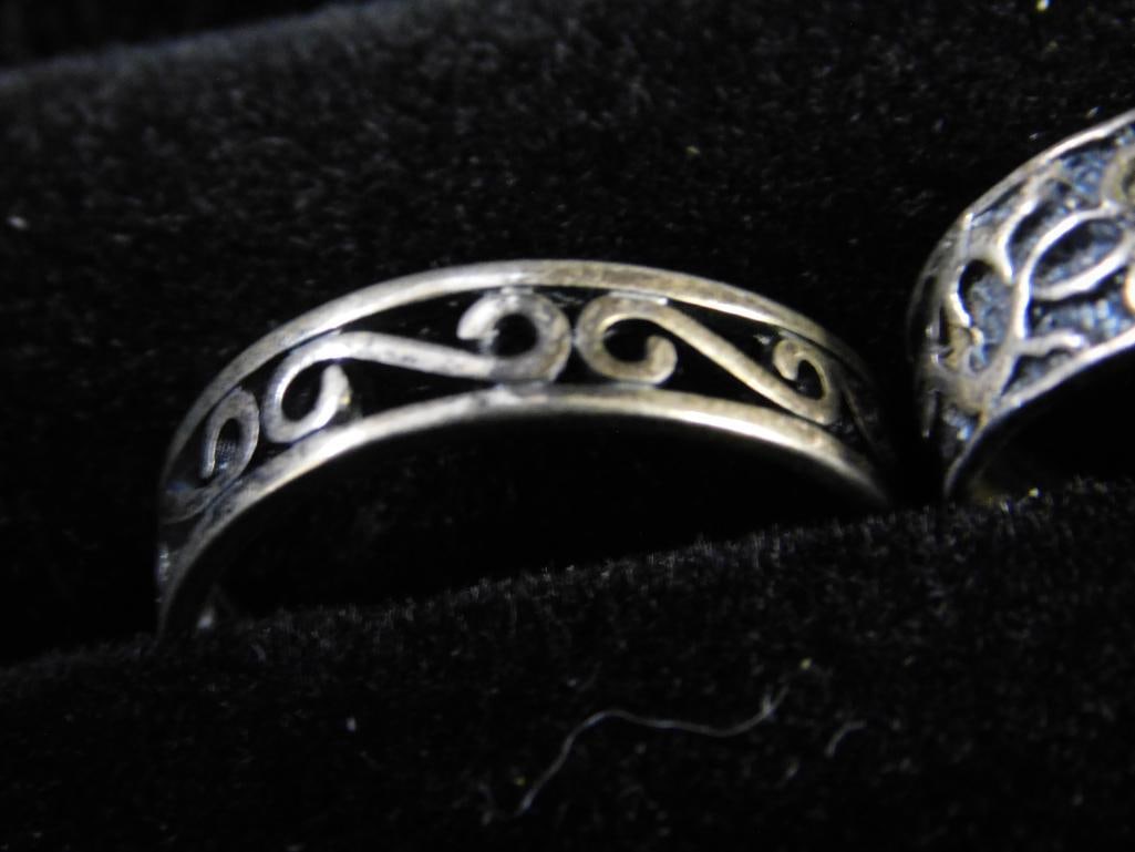 Sterling Silver - 4 Toe Rings - 8.48 Grams - 2