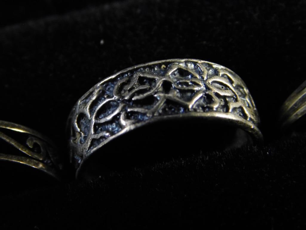 Sterling Silver - 4 Toe Rings - 8.48 Grams - 3