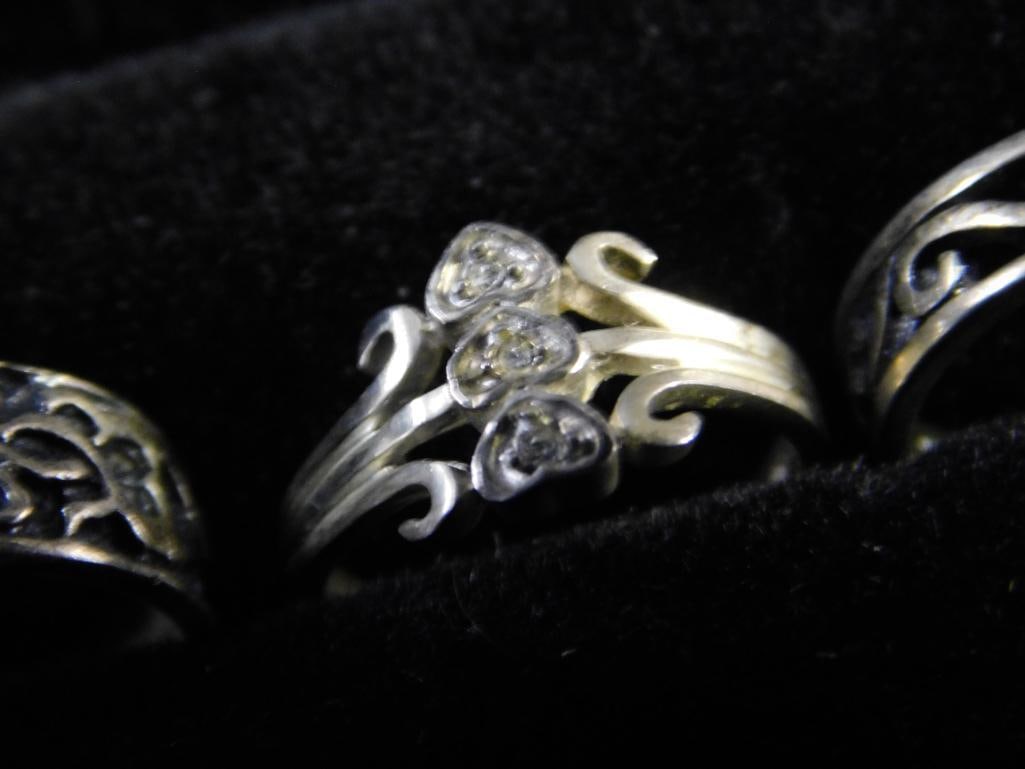 Sterling Silver - 4 Toe Rings - 8.48 Grams - 4