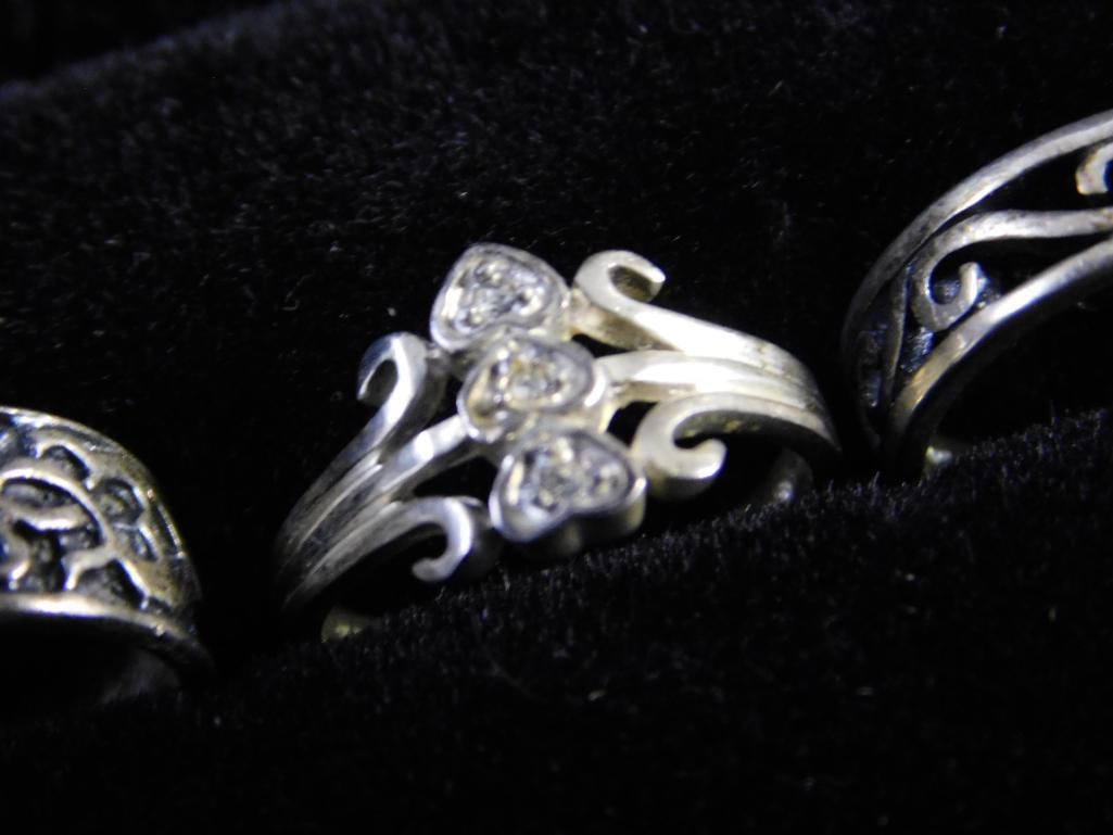 Sterling Silver - 4 Toe Rings - 8.48 Grams - 7