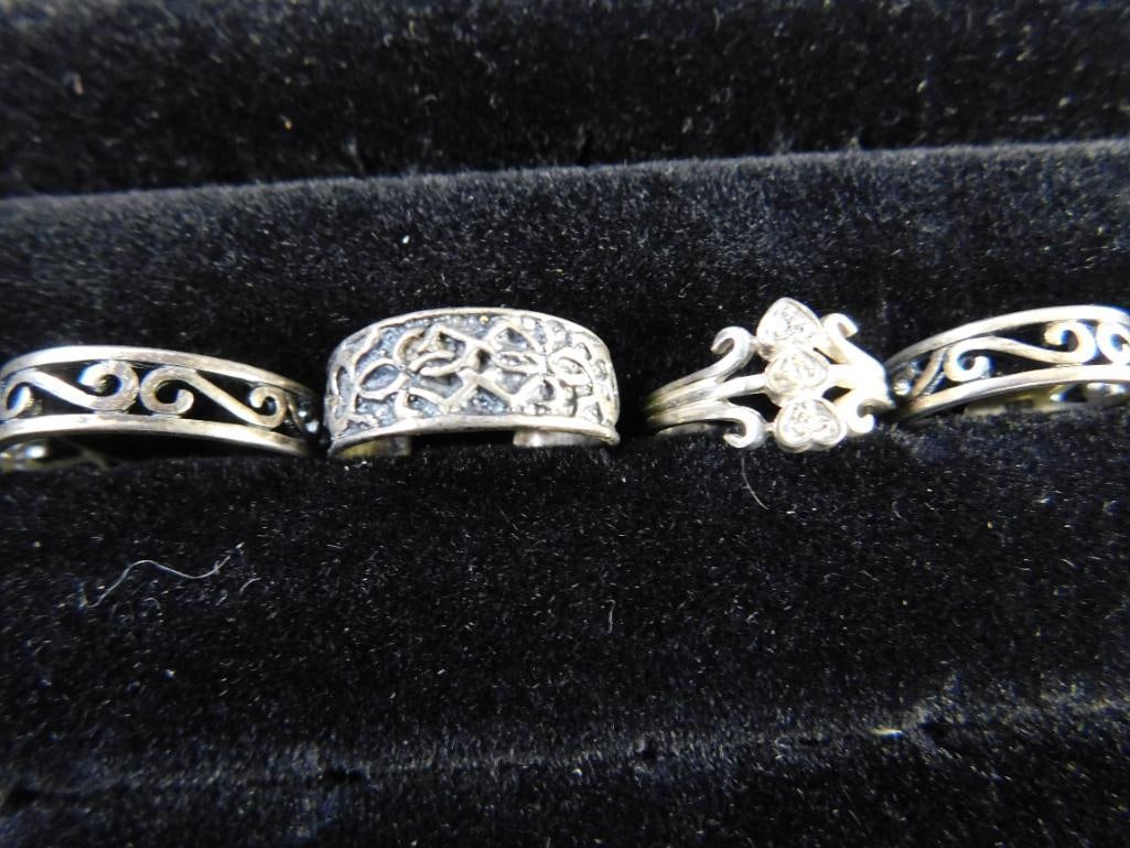 Sterling Silver - 4 Toe Rings - 8.48 Grams - 9