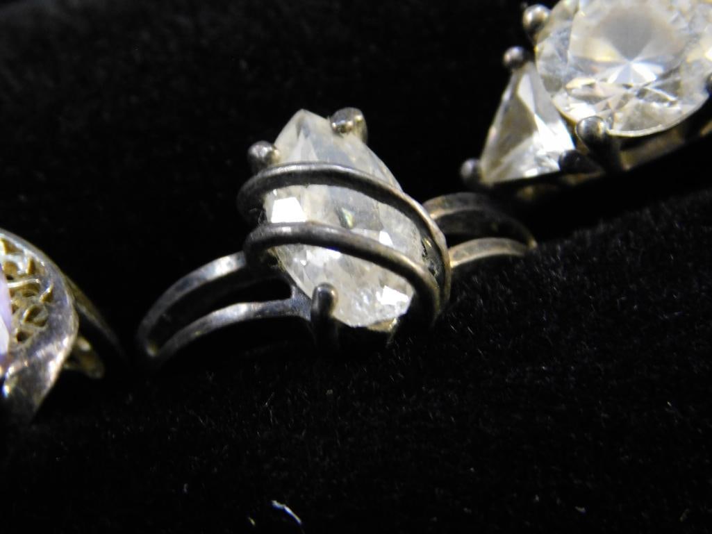 Sterling Silver - 4 Rings - Sizes 2-6 and 2-7 - 12.04 Grams TW - 3