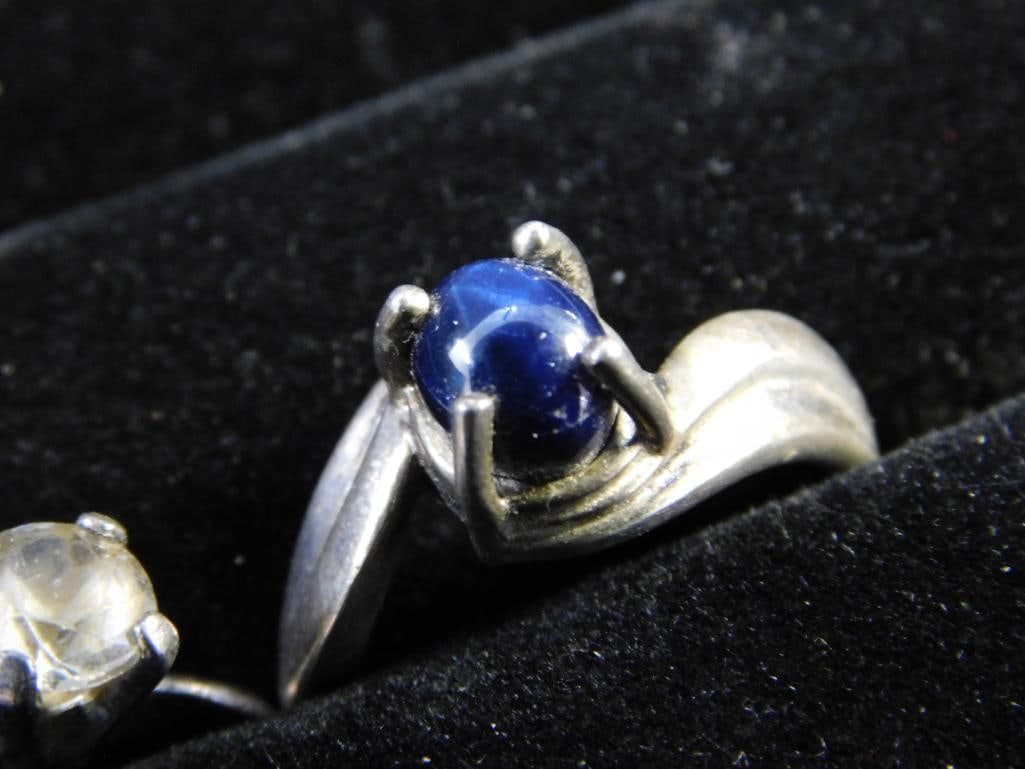 Sterling Silver - 4 Rings - Sizes 1-5.5 - 2-6 - 1-8 - 12.7 Grams TW - 10