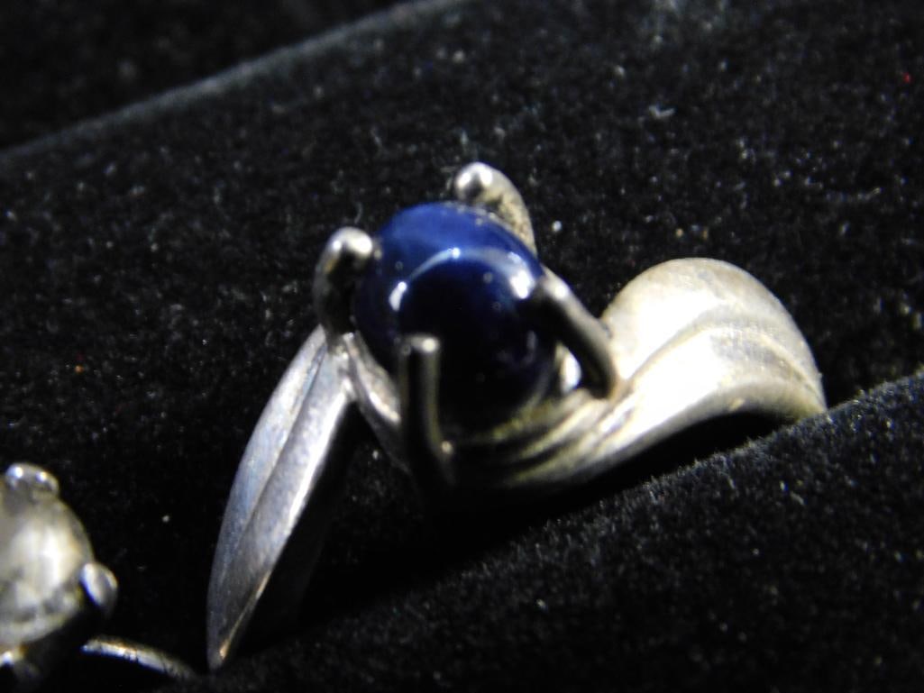 Sterling Silver - 4 Rings - Sizes 1-5.5 - 2-6 - 1-8 - 12.7 Grams TW - 6