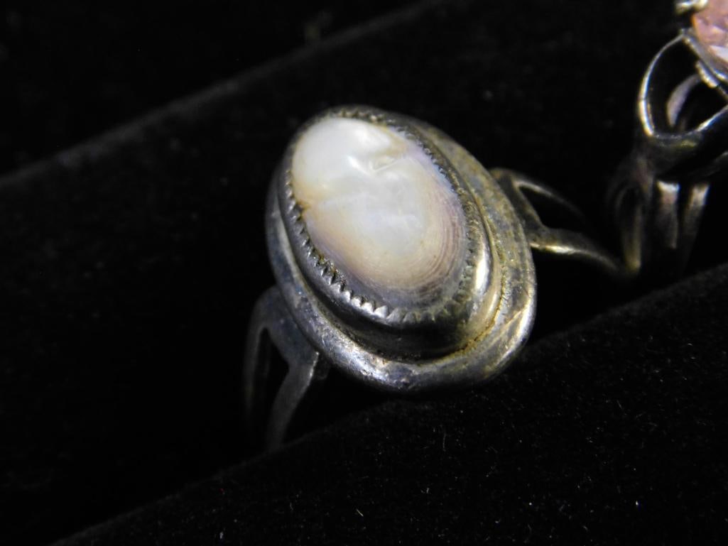 Sterling Silver - 4 Rings - Sizes 1-5.5 - 2-6 - 1-8 - 12.7 Grams TW - 7
