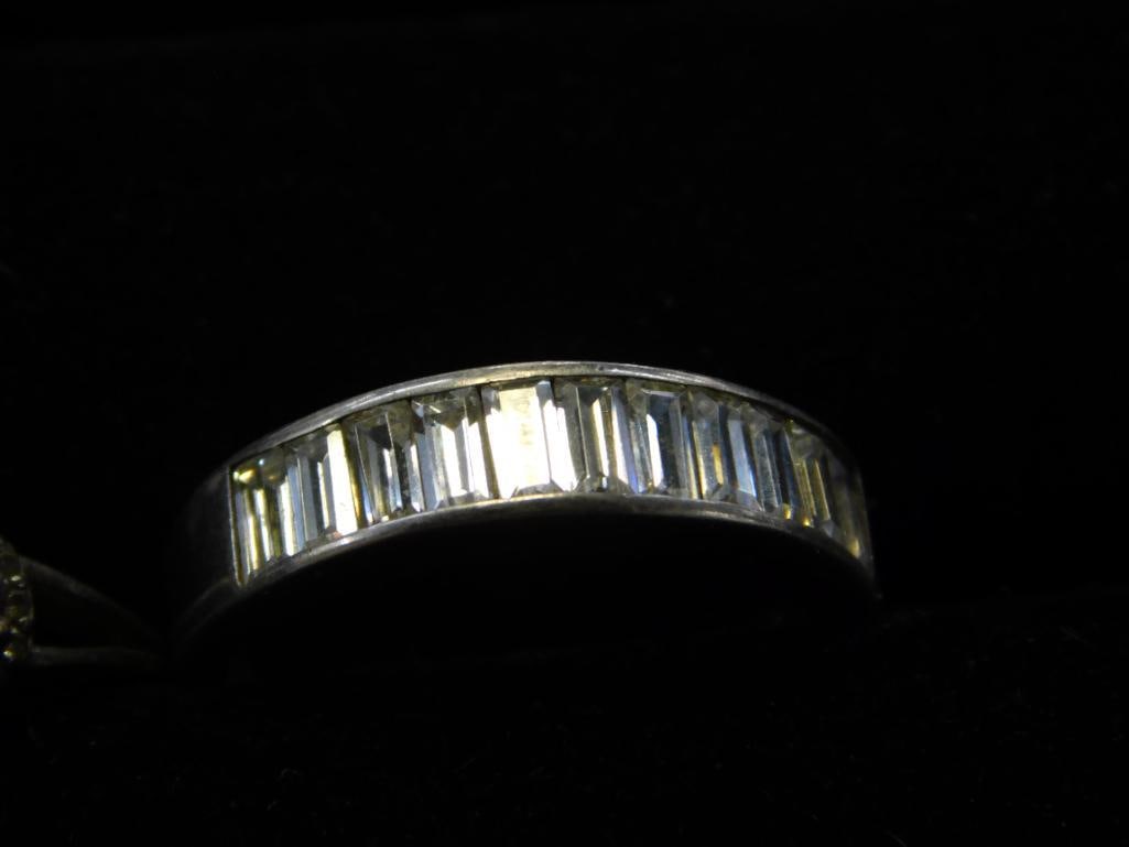 Sterling Silver - 4 Rings - All Size 7 - 14.4 Grams TW - 11