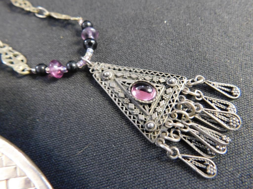 Sterling Silver - 2 Necklaces - 16" and 17" - 61.1 Grams TW - 3