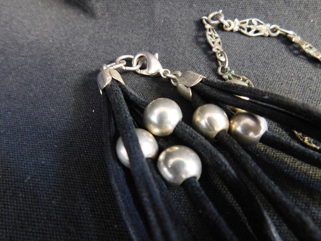 Sterling Silver - 2 Necklaces - 16" and 17" - 61.1 Grams TW - 4