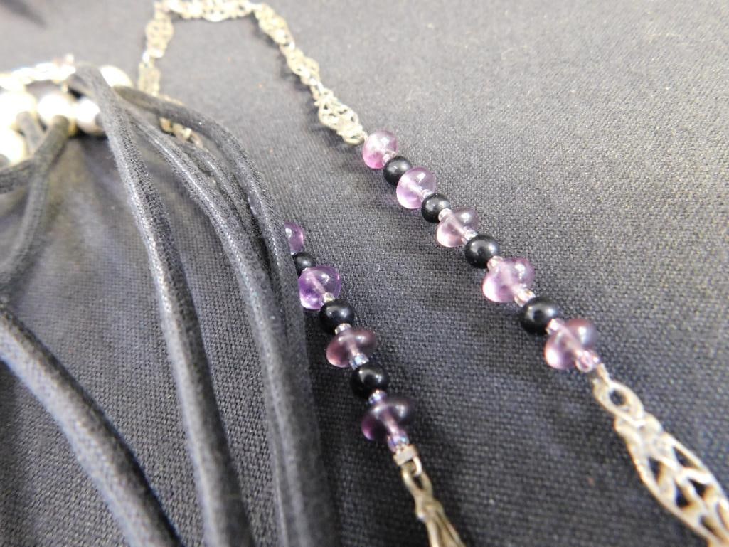 Sterling Silver - 2 Necklaces - 16" and 17" - 61.1 Grams TW - 5