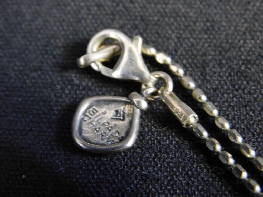Sterling Silver - 18" Silpada Cross Necklace - 10.8 Grams TW - 4